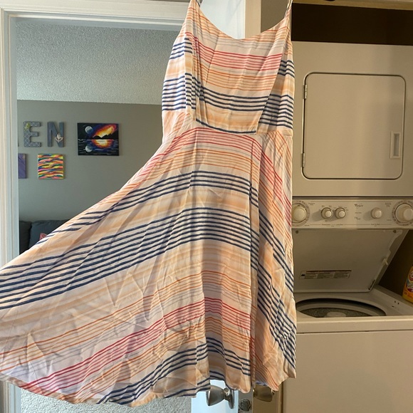 XS never worn white striped dress - Picture 1 of 2